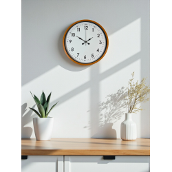 Mey İthalat® 36 Cm Turuncu Dekoratif Duvar Saati