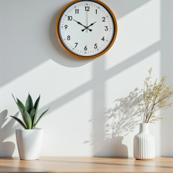 Mey İthalat® 36 Cm Turuncu Dekoratif Duvar Saati