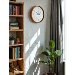 Mey İthalat® 36 Cm Turuncu Dekoratif Duvar Saati