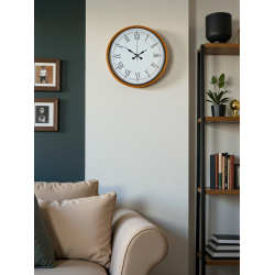 Mey İthalat® 36 Cm Turuncu Roma Rakamlı Duvar Saati