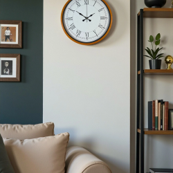 Mey İthalat® 36 Cm Turuncu Roma Rakamlı Duvar Saati