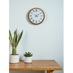 Mey İthalat® 36 Cm Turuncu Roma Rakamlı Duvar Saati