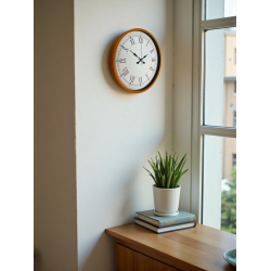 Mey İthalat® 36 Cm Turuncu Roma Rakamlı Duvar Saati