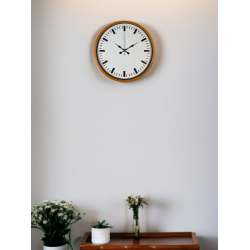 Mey İthalat® 36 Cm Turuncu Sade Şık Duvar Saati