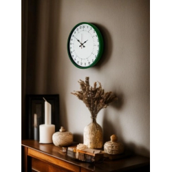 Mey İthalat® 36 Cm Yeşil 24 Saat Göstergeli Özel Tasarım Duvar Saati