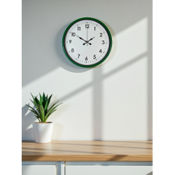 Mey İthalat® 36 Cm Yeşil Dekoratif Duvar Saati