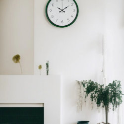 Mey İthalat® 36 Cm Yeşil Dekoratif Duvar Saati