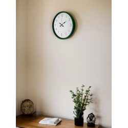 Mey İthalat® 36 Cm Yeşil Dekoratif Duvar Saati