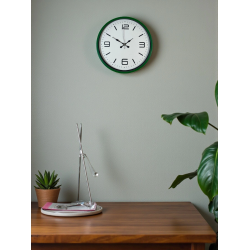 Mey İthalat® 36 Cm Yeşil Modern Dekoratif Duvar Saati