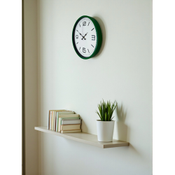 Mey İthalat® 36 Cm Yeşil Modern Dekoratif Duvar Saati