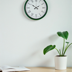 Mey İthalat® 36 Cm Yeşil Roma Rakamlı Duvar Saati