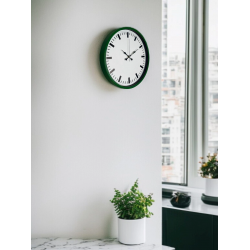Mey İthalat® 36 Cm Yeşil Sade Dekoratif Duvar Saati