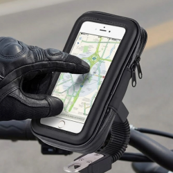 Mey İthalat® 360 Derece Döner Su Geçirmez Bisiklet Telefon Tutucu Gidon Montaj Standı