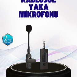 Mey İthalat® 360 Derece Ses Algılamalı Type C Şarjlı Yaka Mikrofonu