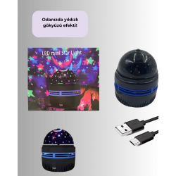 Mey İthalat® 360° Dönen Galaxy Projektörlü Gece Lambası – Star Master Yıldızlı Gökyüzü Efekti