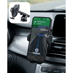 Mey İthalat® 360° Döner Araç Telefon Tutucu Otomatik Kilit Mekanizmalı Stand