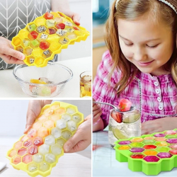 Mey İthalat®  37 Bölmeli Slikon Petek Şeklinde Buz Kalıbı