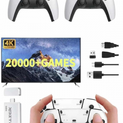 Mey İthalat® 3D 4K 2000 Oyunlu Game Stick Oyun Konsolu Çift Konsol