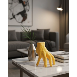 Mey İthalat® 3D Dekoratif Sarı El Obje 17x16 cm Şık ve Dikkat Çekici Tasarım