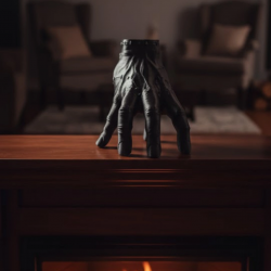 Mey İthalat® 3D Dekoratif Siyah El Obje 17x16 cm Gotik ve Modern Aksesuar