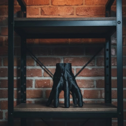 Mey İthalat® 3D Dekoratif Siyah El Obje 27x22 cm Sanatsal ve Şık Aksesuar