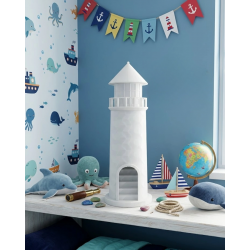 Mey İthalat® 3D Deniz Feneri Mumluk Dekoratif Masa Üstü Aksesuar