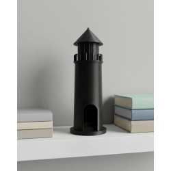 Mey İthalat® 3D Deniz Feneri Mumluk Siyah Dekoratif Masa Üstü Aksesuar