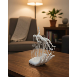 Mey İthalat® 3D El İnsan Figürü Beyaz Modern Sanatsal Dekoratif Biblo
