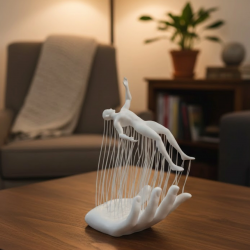 Mey İthalat® 3D El İnsan Figürü Beyaz Modern Sanatsal Dekoratif Biblo