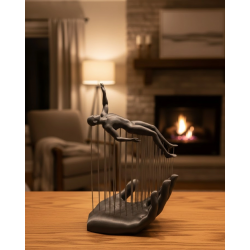 Mey İthalat® 3D El İnsan Figürü Gri Modern Ev ve Ofis Dekoru