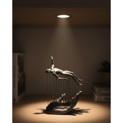 Mey İthalat® 3D El İnsan Figürü Gri Soyut Modern Dekoratif Biblo