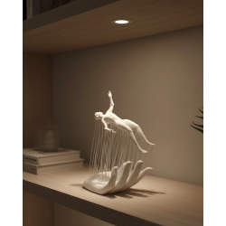 Mey İthalat® 3D El Üzerinde İnsan Figürü Beyaz Minimal Masa Üstü Dekor