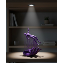 Mey İthalat® 3D El Üzerinde İnsan Figürü Mor Soyut Tasarım Dekor Biblo