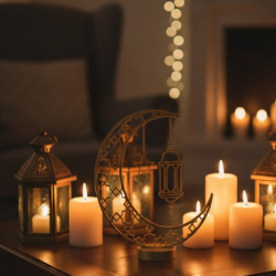 Mey İthalat® 3D Hilal Cami Biblo 20x20 cm Özel Tasarım Özel Baskı Ürün