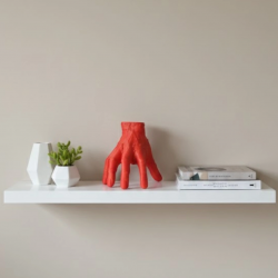 Mey İthalat® 3D Kırmızı El Biblo 17x16 cm Sanatsal ve Dikkat Çekici Dekor