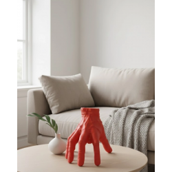 Mey İthalat® 3D Kırmızı El Dekor 17x16 cm Gotik ve Modern Tasarım Obje