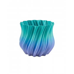 Mey İthalat® 3D Kıvrımlı Mavi Vazo Modern Dekoratif Şık Ev Aksesuarı