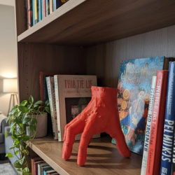 Mey İthalat® 3D Modern Kırmızı El Obje 17x16 cm Ev ve Ofis Dekorasyonu