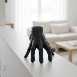 Mey İthalat® 3D Modern Siyah El Biblo 17x16 cm Ev ve Ofis Dekorasyonu