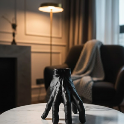 Mey İthalat® 3D Modern Siyah El Heykeli 27x22 cm Konsol ve Raf Üstü Dekor