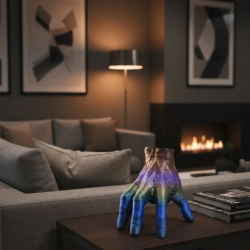 Mey İthalat® 3D Rengarenk El Dekoratif Heykel 27x22 cm Büyük Boy Modern Tasarım