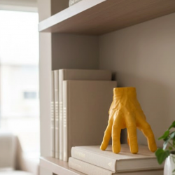 Mey İthalat® 3D Sarı El Dekoratif Biblo 17x16 cm Modern Ev Aksesuarı