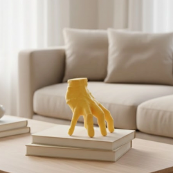 Mey İthalat® 3D Sarı El Tasarım Dekor 17x16 cm Konsol ve Şömine Üstü Aksesuar