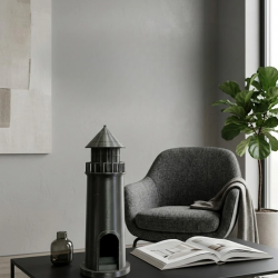 Mey İthalat® 3D Siyah Deniz Feneri Dekoratif Obje Modern Ev ve Ofis Aksesuarı