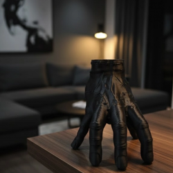 Mey İthalat® 3D Siyah El Dekoratif Biblo 17x16 cm Modern ve Şık Tasarım