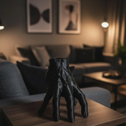 Mey İthalat® 3D Siyah El Dekoratif Heykel 27x22 cm Büyük Boy Modern Tasarım