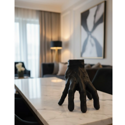 Mey İthalat® 3D Siyah El Heykeli 17x16 cm Raf ve Masa Üstü Dekor