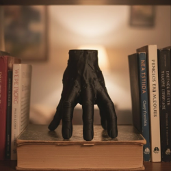 Mey İthalat® 3D Siyah El Tasarım Dekor 27x22 cm Büyük Boy Statement Obje