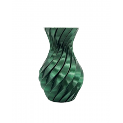 Mey İthalat® 3D Spiral Yeşil Vazo Modern Tasarım Dekoratif Ev ve Ofis Aksesuarı