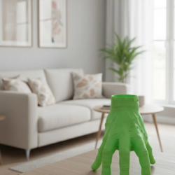 Mey İthalat® 3D Yeşil El Biblo 27x22 cm Dikkat Çekici Ev Dekorasyonu